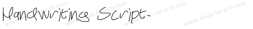 Handwriting Script字体转换